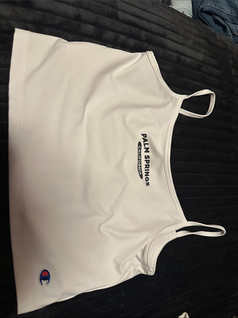 Champion White Palm Springs Cropped Swim Tank